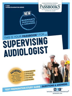 cover image of Supervising Audiologist